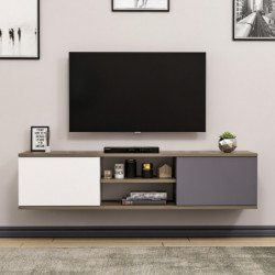 Mueble TV Ayze Antracita Nogal Blanco Practica Hogar
