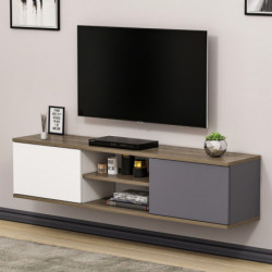 Mueble TV Ayze Antracita Nogal Blanco Practica Hogar