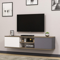 Mueble TV Ayze Antracita Nogal Blanco Practica Hogar