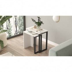 Mesa Nido (2 Piezas) On7-W Blanco Practica Hogar