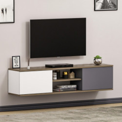Mueble TV Ayze Antracita Nogal Blanco Practica Hogar