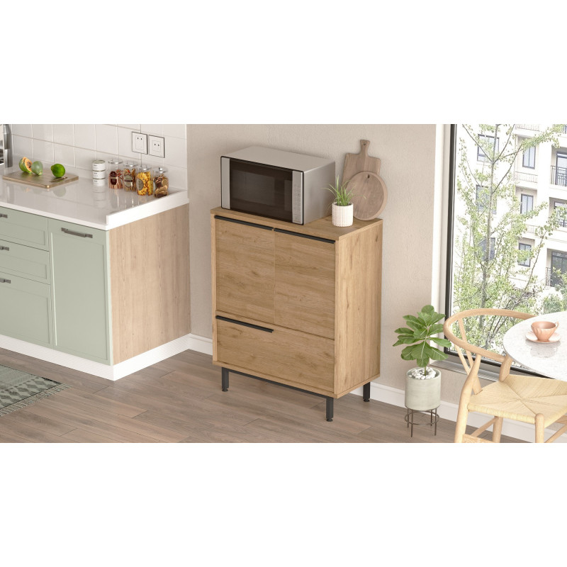 Mueble de cocina On8A-S Nogal Practica Hogar Mueble de cocina On8A-S Nogal Practica Hogar