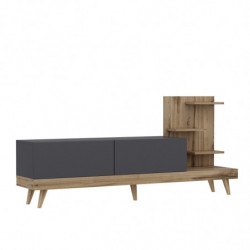 Mueble TV Dizayn Antracita Nogal Practica Hogar