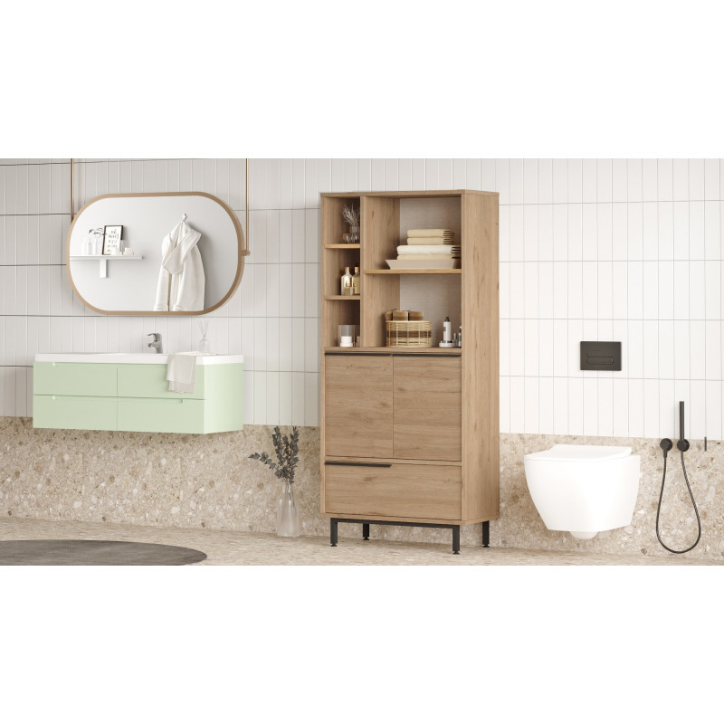 Mueble de baño On9C-S Nogal Practica Hogar Mueble de baño On9C-S Nogal Practica Hogar