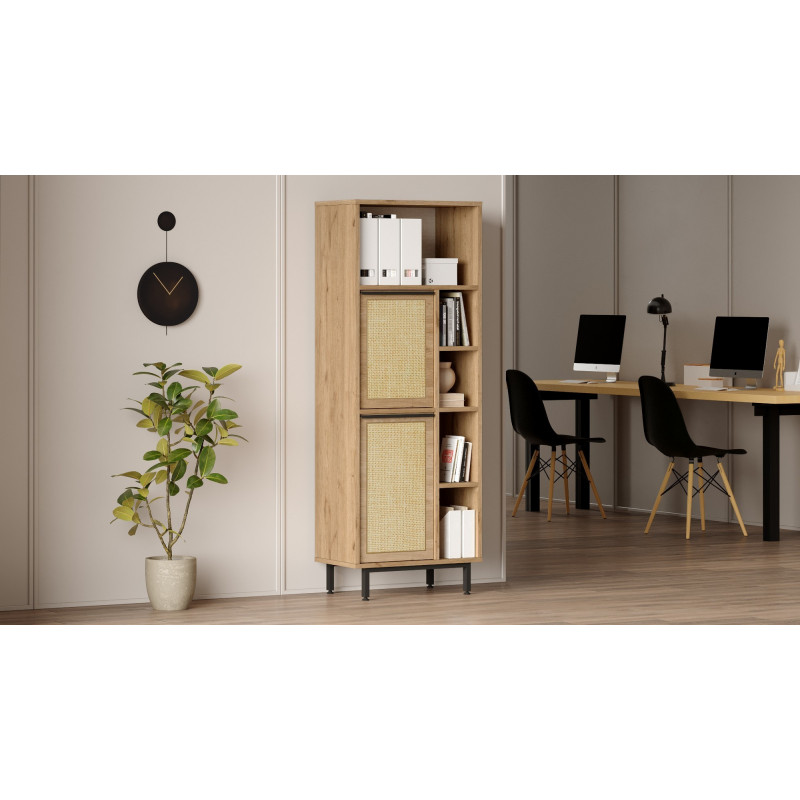 Gabinete multiusos On10B-Su Nogal Roble Practica Hogar Gabinete multiusos On10B-Su Nogal Roble Practica Hogar