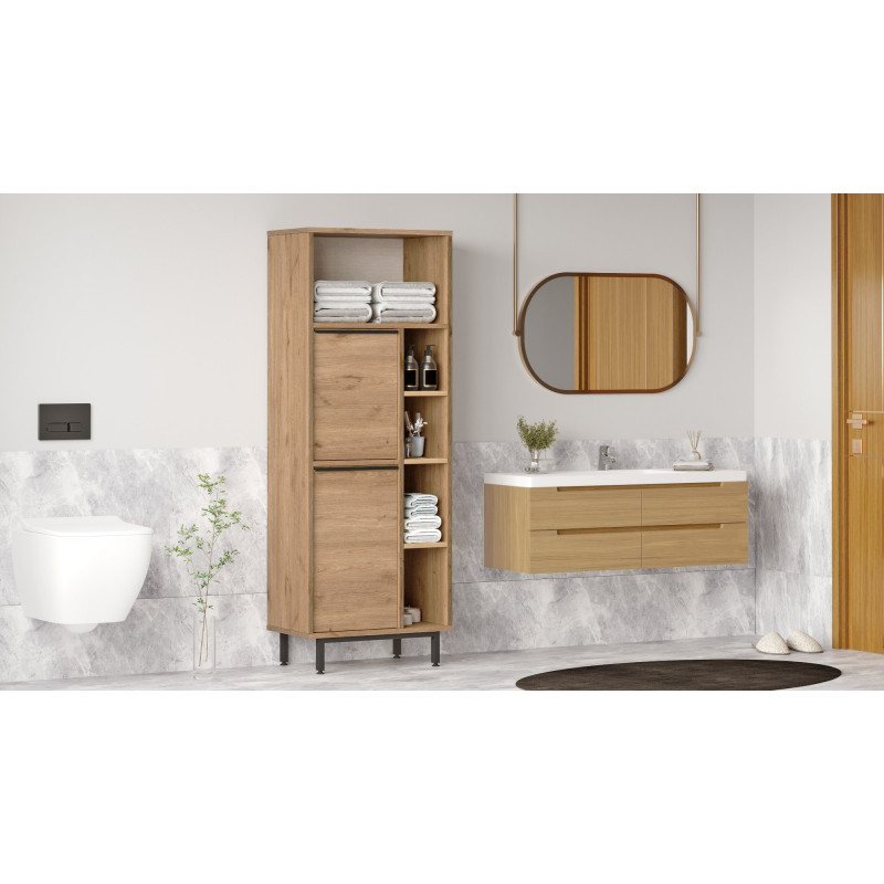 Mueble de baño On10C-S Nogal Practica Hogar Mueble de baño On10C-S Nogal Practica Hogar