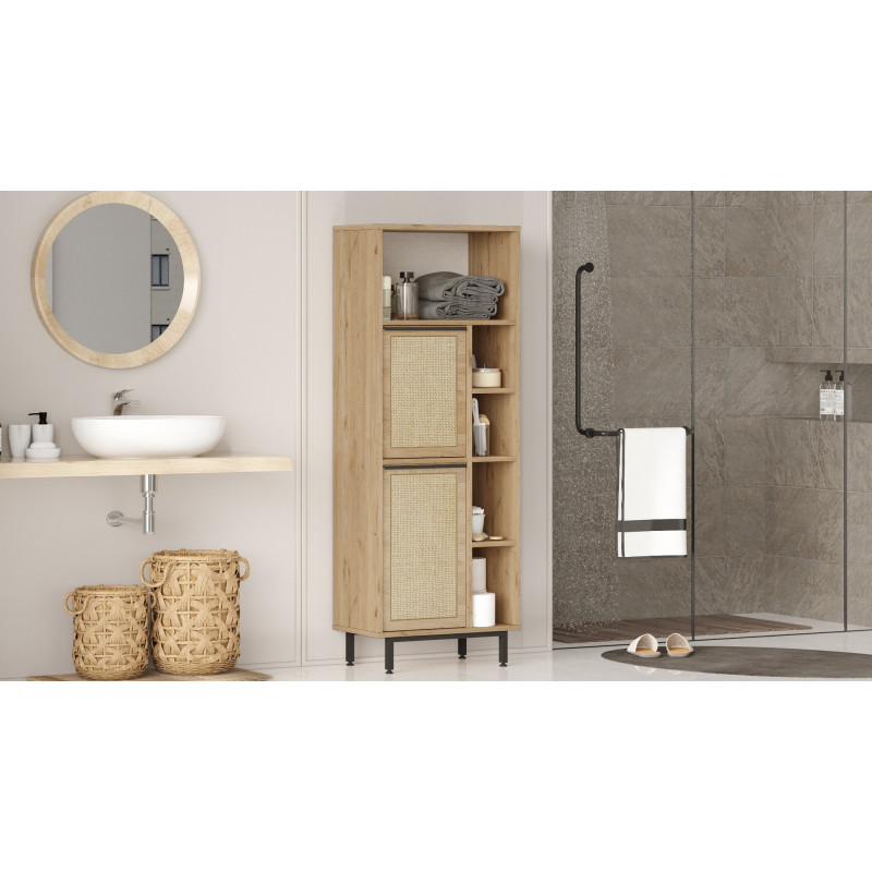 Mueble de baño On10C-Su Nogal Roble Practica Hogar Mueble de baño On10C-Su Nogal Roble Practica Hogar