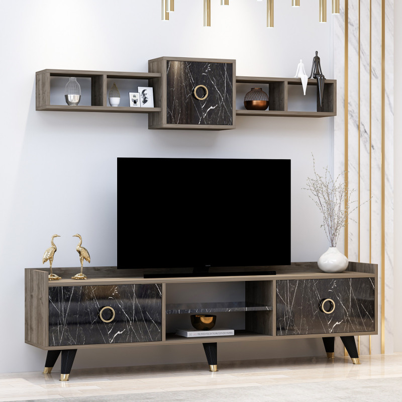 Mueble TV Rosa Mármol Practica Hogar Mueble TV Rosa Mármol Practica Hogar
