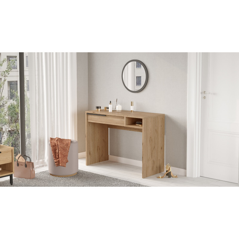Mesa de maquillaje On18-S Nogal Practica Hogar