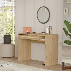 Mesa de maquillaje On18-Su Nogal Roble Practica Hogar