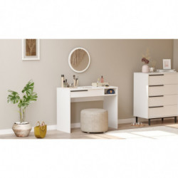 Mesa de maquillaje On18-W Blanco Practica Hogar
