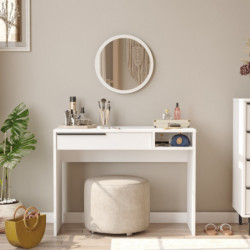 Mesa de maquillaje On18-W Blanco Practica Hogar