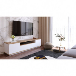 Mueble TV FR7-AW pino atlántico blanco Practica Hogar