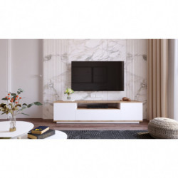 Mueble TV FR7-AW pino atlántico blanco Practica Hogar