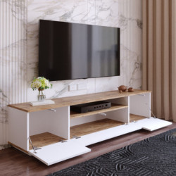 Mueble TV FR7-AW pino atlántico blanco Practica Hogar