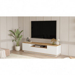 Mueble TV FR7-AW pino atlántico blanco Practica Hogar