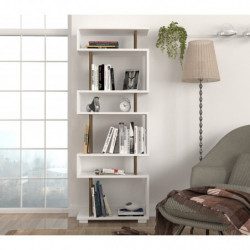 Librería Blok nogal blanco Practica Hogar