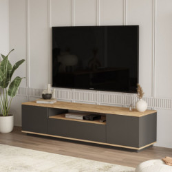 Mueble TV FR7-AA pino atlántico antracita Practica Hogar