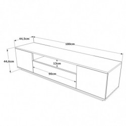 Mueble TV FR7-AA pino atlántico antracita Practica Hogar