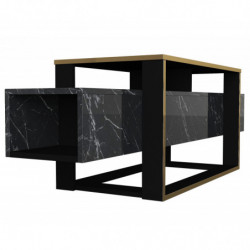 Mueble TV Bianco dorado negro Practica Hogar