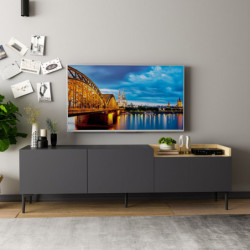 Mueble TV Mia Antracita Practica Hogar