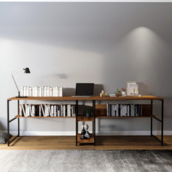 Escritorio de estudio Massası L189 nogal Practica Hogar