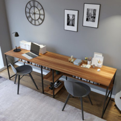Escritorio de estudio Massası L189 nogal Practica Hogar