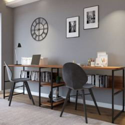 Escritorio de estudio Massası L189 nogal Practica Hogar