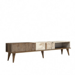 Mueble TV Milan blanco nogal Practica Hogar
