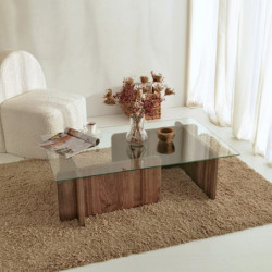 Mesa de centro Escape nogal Practica Hogar