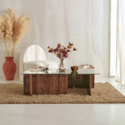 Mesa de centro Escape nogal Practica Hogar