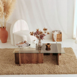 Mesa de centro Escape nogal Practica Hogar