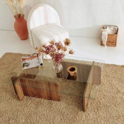 Mesa de centro Escape nogal Practica Hogar