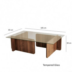 Mesa de centro Escape nogal Practica Hogar