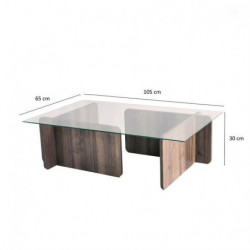 Mesa de centro Escape nogal Practica Hogar