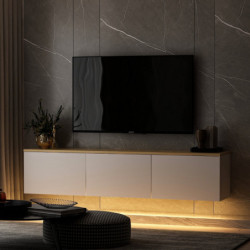 Mueble TV Neon V2 Blanco Roble Practica Hogar