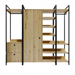 Armario Okan L600 roble negro Practica Hogar