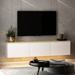 Mueble TV Neon V2 Blanco Roble Practica Hogar