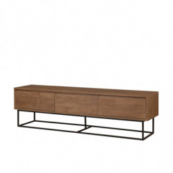 Mueble TV Milo 180 negro nogal Practica Hogar