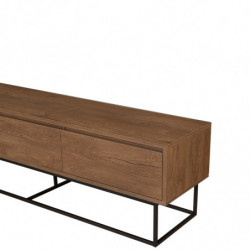 Mueble TV Milo 180 negro nogal Practica Hogar