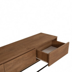 Mueble TV Milo 180 negro nogal Practica Hogar