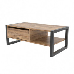 Mesa de centro Haldizen pino atlántico negro Practica Hogar