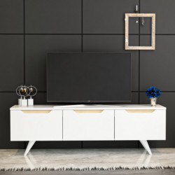 Mueble TV Prag Blanco Roble Practica Hogar