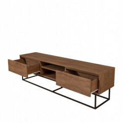 Mueble TV Rodez 180 negro nogal Practica Hogar
