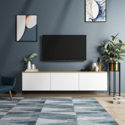 Mueble TV Neon roble blanco Practica Hogar