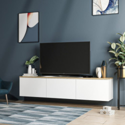 Mueble TV Neon roble blanco Practica Hogar