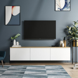 Mueble TV Neon roble blanco Practica Hogar