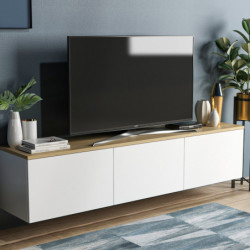 Mueble TV Neon roble blanco Practica Hogar