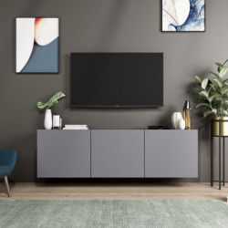 Mueble TV White Antracita Practica Hogar