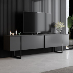 Mueble TV Luxe antracita negro Practica Hogar